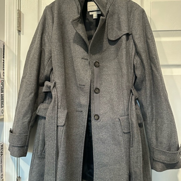 Banana Republic Jackets & Blazers - NWOT - Banana Republic Belted Charcoal Coat